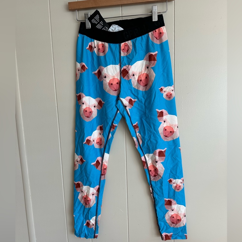 NWT….GRRRL Kandice Pig Print Leggings/ small